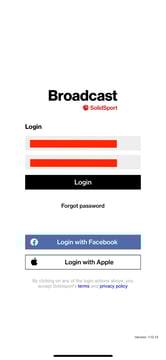 Broadcast log in 
